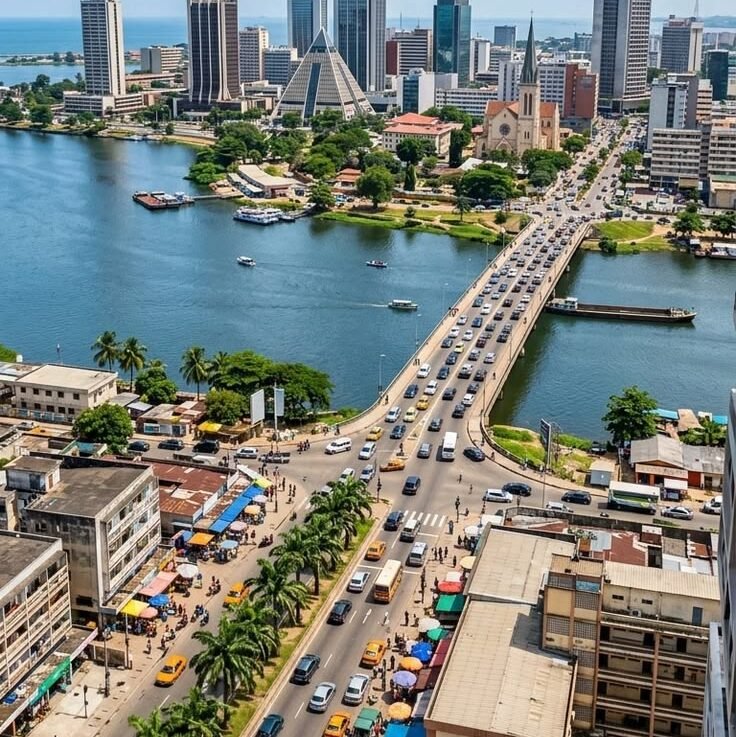 Abidjan plateau vue du ciel